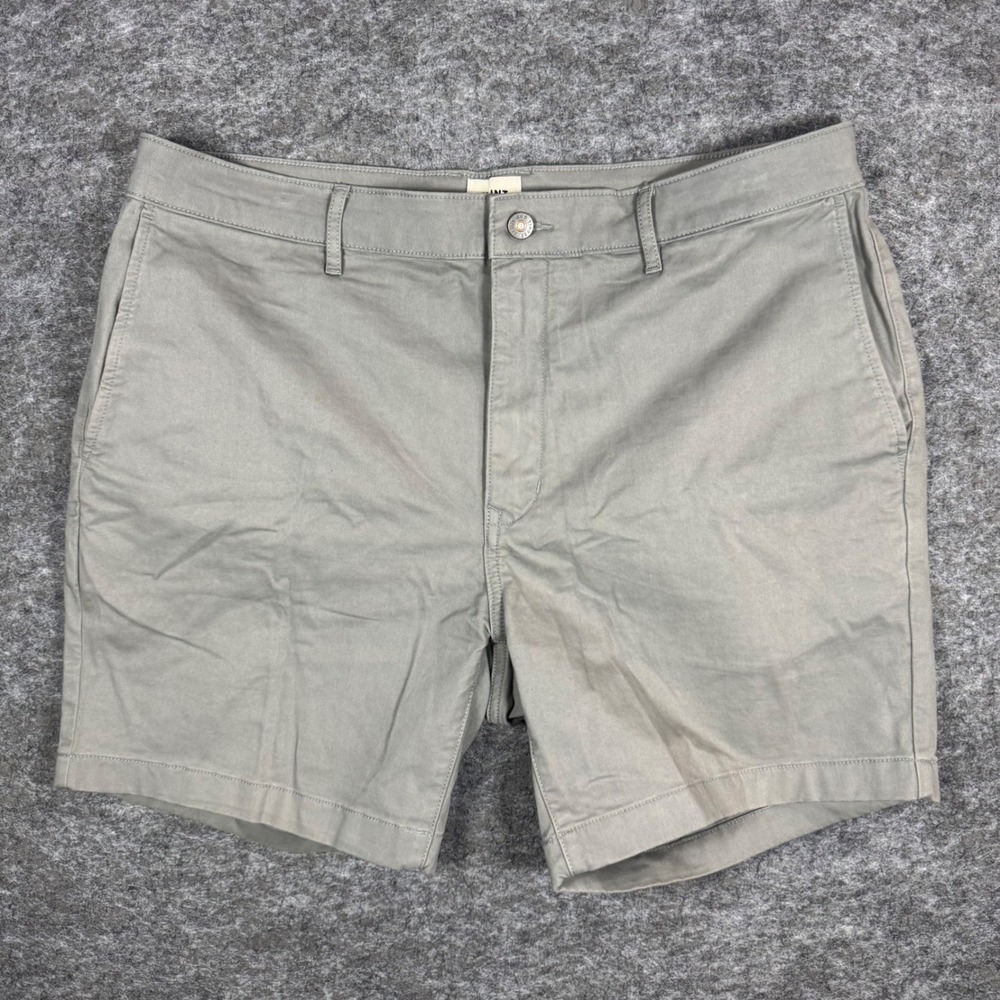 Flint and Tinder 365 Chino Shorts Mens 36 Grey Stretch 6.5 Inch Inseam Huckberry